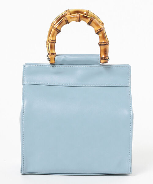 Ray BEAMS（レイビームス）の「Ray BEAMS / バンブー ハンドル スクエア バッグ（ハンドバッグ・レディース・ライトブルー/ブラック・ONE SIZE）」の13枚目の写真