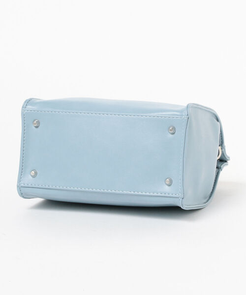 Ray BEAMS（レイビームス）の「Ray BEAMS / バンブー ハンドル スクエア バッグ（ハンドバッグ・レディース・ライトブルー/ブラック・ONE SIZE）」の14枚目の写真