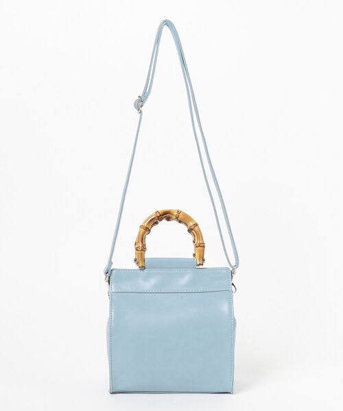 Ray BEAMS（レイビームス）の「Ray BEAMS / バンブー ハンドル スクエア バッグ（ハンドバッグ・レディース・ライトブルー/ブラック・ONE SIZE）」の17枚目の写真