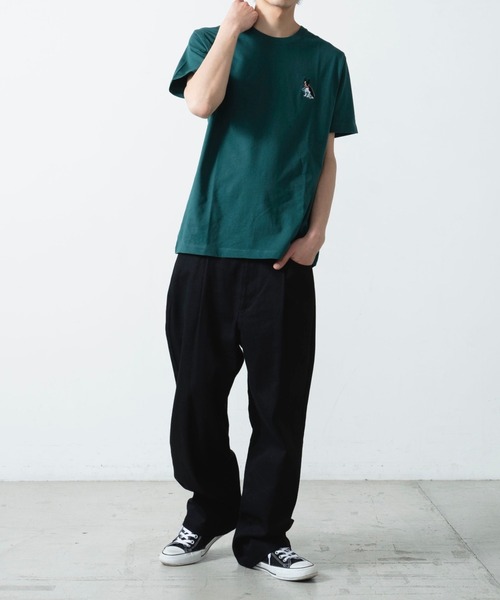 WEGO(ウィゴー)の「WEGO/DOG刺繍半袖Tシャツ(Tシャツ/カットソー・メンズ・ダークグリーン/スミクロ/ホワイト/イエロー・SMALL/MEDIUM/LARGE/X-LARGE)」の17枚目の写真