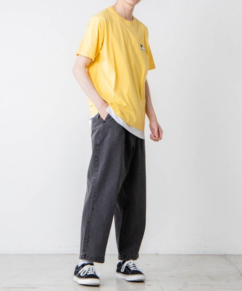 WEGO(ウィゴー)の「WEGO/DOG刺繍半袖Tシャツ(Tシャツ/カットソー・メンズ・ダークグリーン/スミクロ/ホワイト/イエロー・SMALL/MEDIUM/LARGE/X-LARGE)」の6枚目の写真