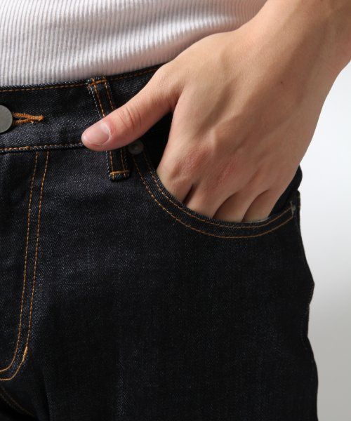 HARE（ハレ）の「ストレッチデニムスリム【HARE】（デニムパンツ・メンズ・ブラック/ネイビー/ブルー/ダークブラック・MEDIUM/SMALL/LARGE）」の18枚目の写真