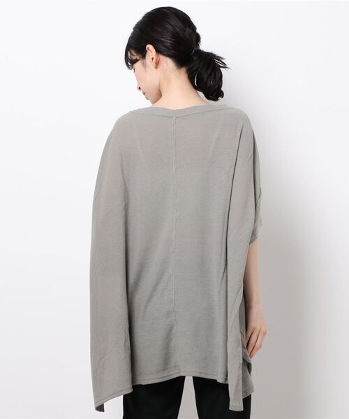 INTERPLANET（インタープラネット）の「梨地カットプルオーバー（Tシャツ/カットソー・レディース・チャコールグレー/カーキ/オフホワイト・FREE）」の5枚目の写真