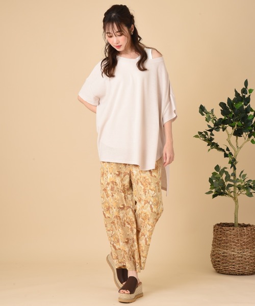 INTERPLANET（インタープラネット）の「梨地カットプルオーバー（Tシャツ/カットソー・レディース・チャコールグレー/カーキ/オフホワイト・FREE）」の12枚目の写真