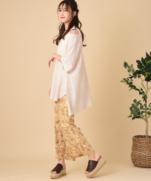 INTERPLANET（インタープラネット）の「梨地カットプルオーバー（Tシャツ/カットソー・レディース・チャコールグレー/カーキ/オフホワイト・FREE）」の13枚目の写真