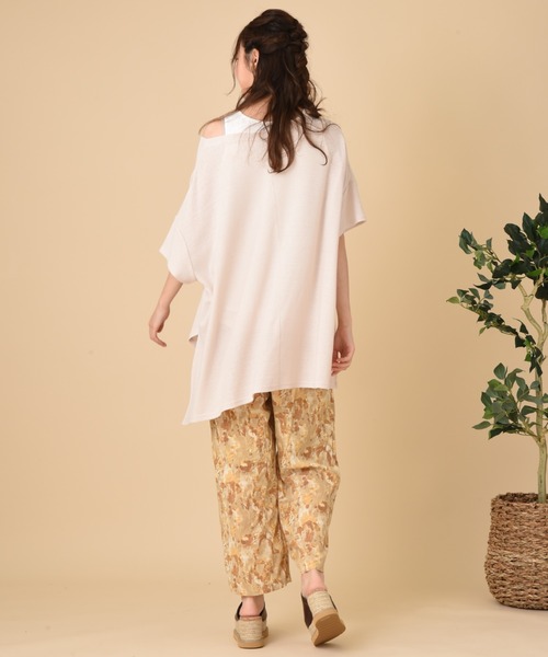 INTERPLANET（インタープラネット）の「梨地カットプルオーバー（Tシャツ/カットソー・レディース・チャコールグレー/カーキ/オフホワイト・FREE）」の15枚目の写真