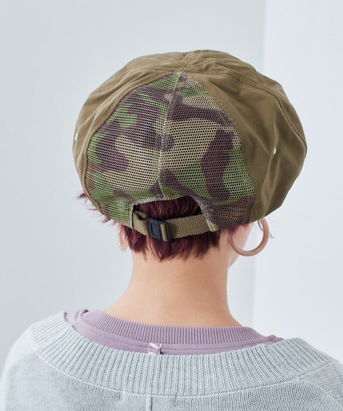 cepo（セポ）の「メッシュベレー（ハンチング/ベレー帽・レディース・カーキ/ブラック・FREE）」の5枚目の写真