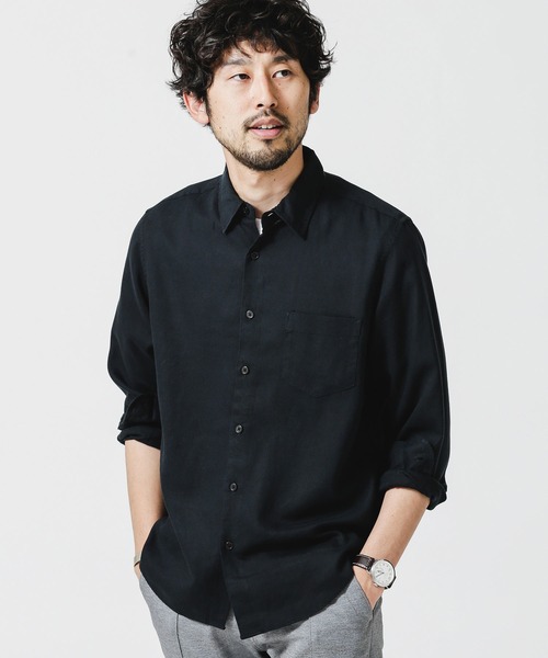 セール フレンチリネンソリッドシャツ 長袖 シャツ ブラウス Nano Universe ナノユニバース のファッション通販 Zozotown