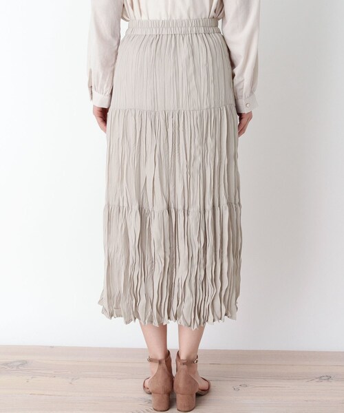 pink adobe（ピンクアドベ）の「◆【M-L】シュリンクプリーツティアードスカート（スカート・レディース・ライトパープル/ライトグレー/チャコールグレー・38/40）」の8枚目の写真