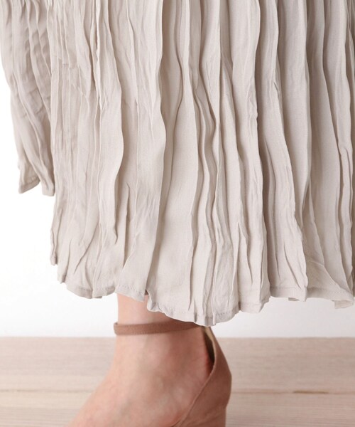 pink adobe（ピンクアドベ）の「◆【M-L】シュリンクプリーツティアードスカート（スカート・レディース・ライトパープル/ライトグレー/チャコールグレー・38/40）」の9枚目の写真