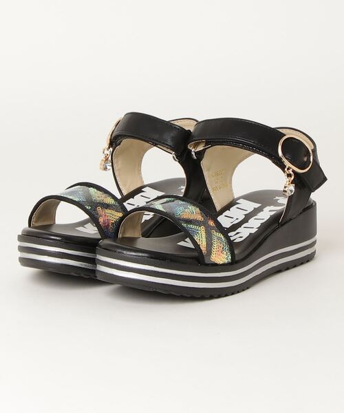 KANGOL SPORT（カンゴールスポーツ）の「KANGOL SPORT　KJS5230（サンダル・キッズ・ブラック/シルバーグレー・23.0cm/22.0cm/19.0cm/20.0cm/21.0cm）」の4枚目の写真