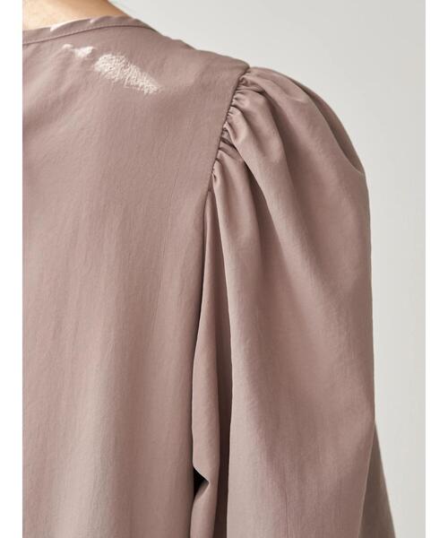 earth music&ecology（アースミュージックアンドエコロジー）の「バックリボンティアードチュニック ＊（Tシャツ/カットソー・レディース・オフホワイト/モカ/ラベンダー・FREE）」の13枚目の写真