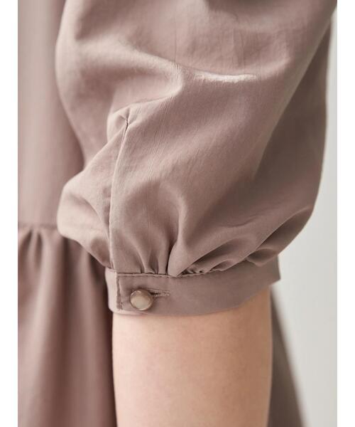 earth music&ecology（アースミュージックアンドエコロジー）の「バックリボンティアードチュニック ＊（Tシャツ/カットソー・レディース・オフホワイト/モカ/ラベンダー・FREE）」の17枚目の写真