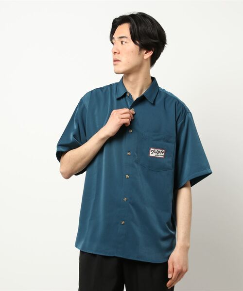 SPINNS（スピンズ）の「【ゆったりシルエット】JUNKFOODバック刺繍シャツ（シャツ/ブラウス・メンズ・ダークグリーン/その他/ブルーグリーン・M/L）」の17枚目の写真