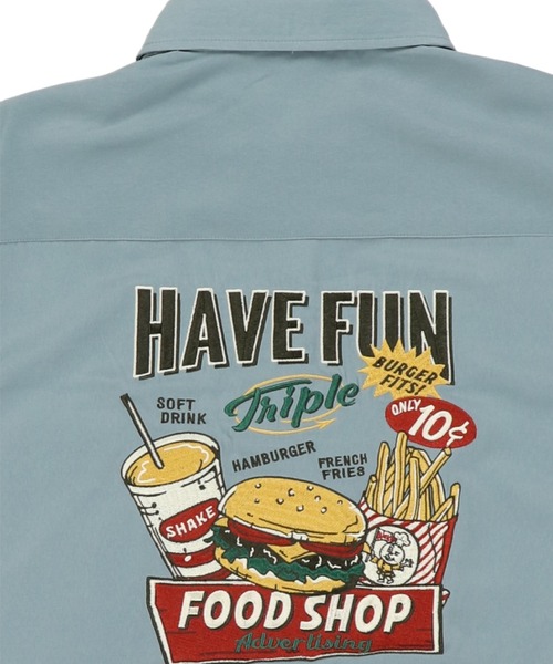 SPINNS（スピンズ）の「【ゆったりシルエット】JUNKFOODバック刺繍シャツ（シャツ/ブラウス・メンズ・ダークグリーン/その他/ブルーグリーン・M/L）」の12枚目の写真