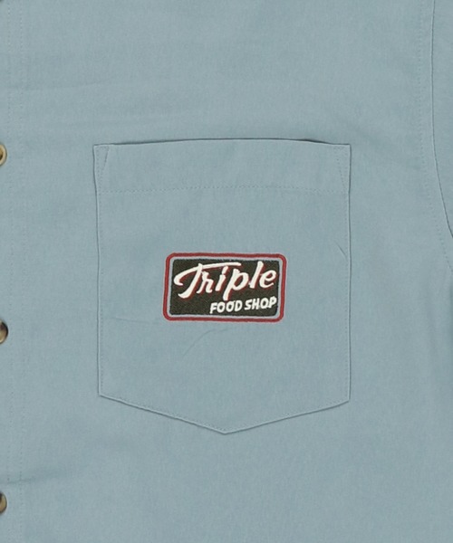 SPINNS（スピンズ）の「【ゆったりシルエット】JUNKFOODバック刺繍シャツ（シャツ/ブラウス・メンズ・ダークグリーン/その他/ブルーグリーン・M/L）」の11枚目の写真