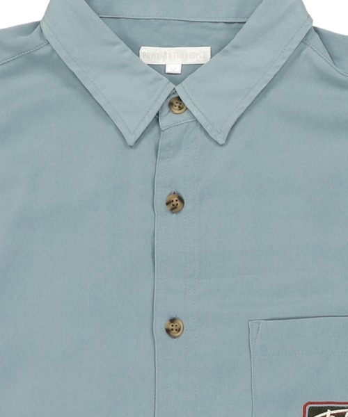 SPINNS（スピンズ）の「【ゆったりシルエット】JUNKFOODバック刺繍シャツ（シャツ/ブラウス・メンズ・ダークグリーン/その他/ブルーグリーン・M/L）」の10枚目の写真