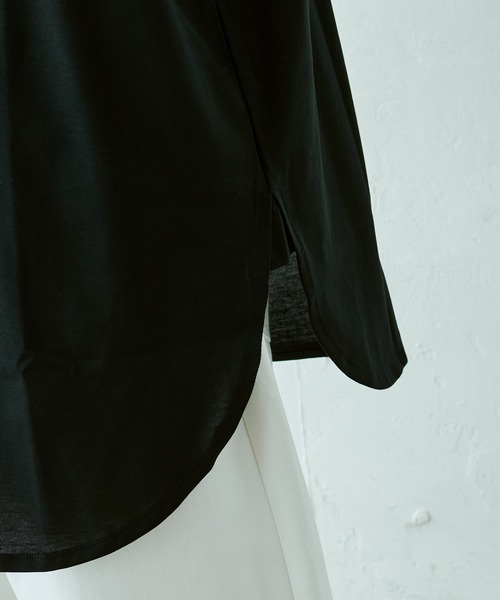 Lui's（ルイス）の「ウルティマ ロングテール 半袖カットソー（Tシャツ/カットソー・メンズ・ホワイト/チャコールグレー/ブルーグレー/ブラック・FREE）」の14枚目の写真