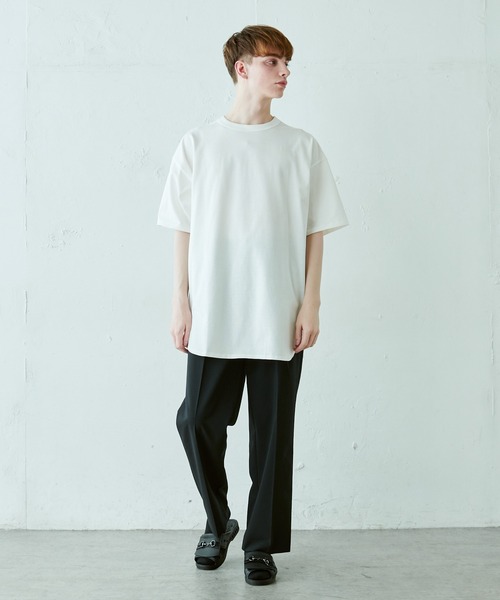 Lui's（ルイス）の「ウルティマ ロングテール 半袖カットソー（Tシャツ/カットソー・メンズ・ホワイト/チャコールグレー/ブルーグレー/ブラック・FREE）」の11枚目の写真