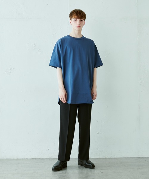 Lui's（ルイス）の「ウルティマ ロングテール 半袖カットソー（Tシャツ/カットソー・メンズ・ホワイト/チャコールグレー/ブルーグレー/ブラック・FREE）」の19枚目の写真