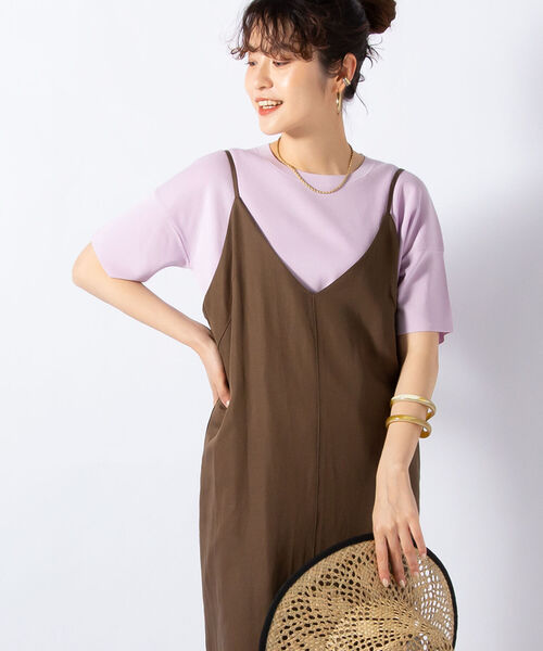 NOLLEY’S Sophi（ノーリーズソフィ）の「麻混サテンキャミワンピース（ワンピース・レディース・カーキ/ベージュ・38）」の17枚目の写真