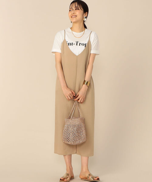 NOLLEY’S Sophi（ノーリーズソフィ）の「麻混サテンキャミワンピース（ワンピース・レディース・カーキ/ベージュ・38）」の13枚目の写真
