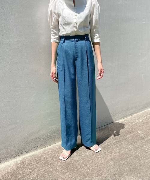 MATURED(マチュアード)の「【MATURED】Color straight pants(カラーストレートパンツ)(その他パンツ・レディース・ベージュ/ピンク/ブルー・1/2)」の2枚目の写真