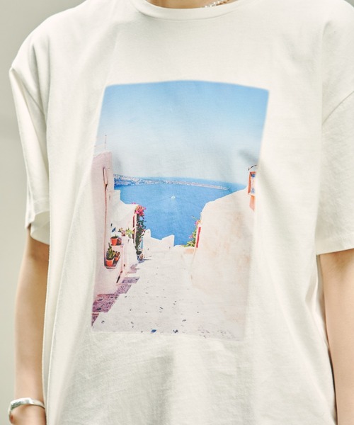 Chez toi（シェトワ）の「ピグメント加工フォトT（Tシャツ/カットソー・レディース・ピンクベージュ/オフホワイト/チャコールグレー・FREE）」の7枚目の写真