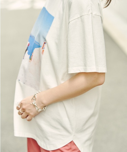 Chez toi（シェトワ）の「ピグメント加工フォトT（Tシャツ/カットソー・レディース・ピンクベージュ/オフホワイト/チャコールグレー・FREE）」の9枚目の写真