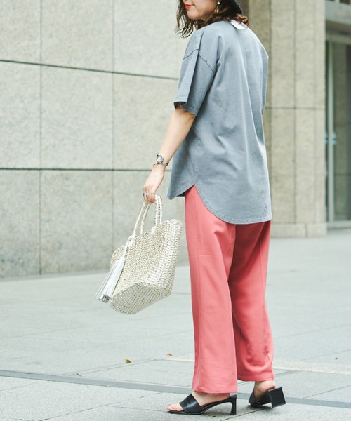 Chez toi（シェトワ）の「ピグメント加工フォトT（Tシャツ/カットソー・レディース・ピンクベージュ/オフホワイト/チャコールグレー・FREE）」の11枚目の写真