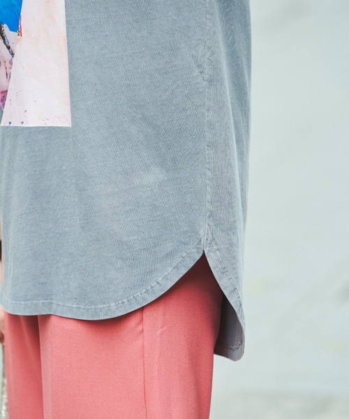 Chez toi（シェトワ）の「ピグメント加工フォトT（Tシャツ/カットソー・レディース・ピンクベージュ/オフホワイト/チャコールグレー・FREE）」の17枚目の写真