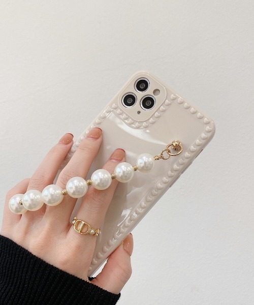 MANGROVE（マングローブ）の「パールストラップ ハートデザインiPhoneケース（スマホケース/カバー・レディース・ホワイト・D/A/B/E/C/F）」の9枚目の写真