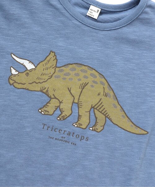 apres les cours（アプレレクール）の「バラエティきょうりゅうTシャツ（Tシャツ/カットソー・キッズ・ブルー/ブラウン/ミント・90/130/140/110/80/120/100）」の4枚目の写真