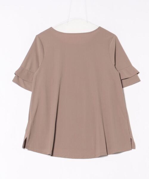 fleur by mint breeze(フルールバイミントブリーズ)の「【M~5L】細リブ フレア カットソー(Tシャツ/カットソー・レディース・ネイビー/ブラウン/ピンク・LL/3L/4L/5L/M/L)」の12枚目の写真