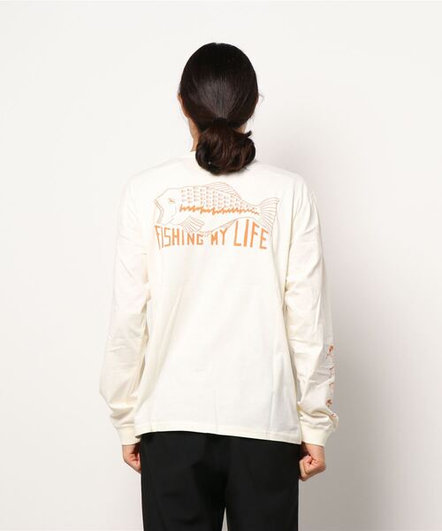 KRIFF MAYER（クリフメイヤー）の「抗菌プリントロンTEE(釣り)（Tシャツ/カットソー・メンズ・マスタード/グリーン/チャコール/グレー/オフホワイト・LARGE/X-LARGE/MEDIUM/SMALL）」の7枚目の写真