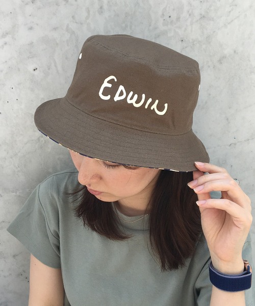 EDWIN(エドウィン)の「【EDWIN】リバーシブルバケットハット(ハット・レディース・ブラック/ベージュ/カーキ・フリー)」の14枚目の写真