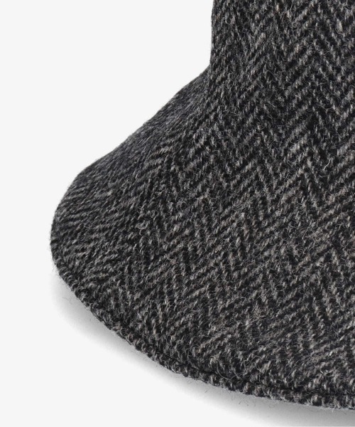 OVERRIDE（オーバーライド）の「OVERRIDE BRITISH TWEED TULIP（ハット・レディース・ブラック/ベージュ/ブラウン/グリーン・M/57.5cm）」の8枚目の写真