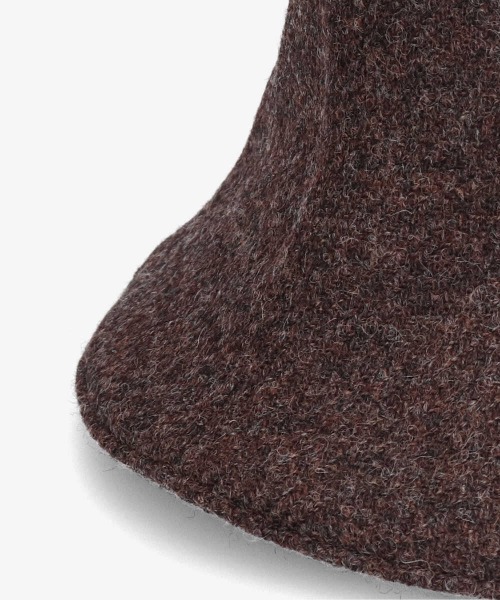 OVERRIDE（オーバーライド）の「OVERRIDE BRITISH TWEED TULIP（ハット・レディース・ブラック/ベージュ/ブラウン/グリーン・M/57.5cm）」の6枚目の写真