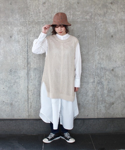 OVERRIDE（オーバーライド）の「OVERRIDE BRITISH TWEED TULIP（ハット・レディース・ブラック/ベージュ/ブラウン/グリーン・M/57.5cm）」の17枚目の写真