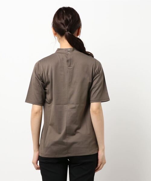 ReNorm（リノーム）の「モックネックストレートTシャツ（Tシャツ/カットソー・レディース・ブラック/ブラウン/グリーン・M/S）」の22枚目の写真