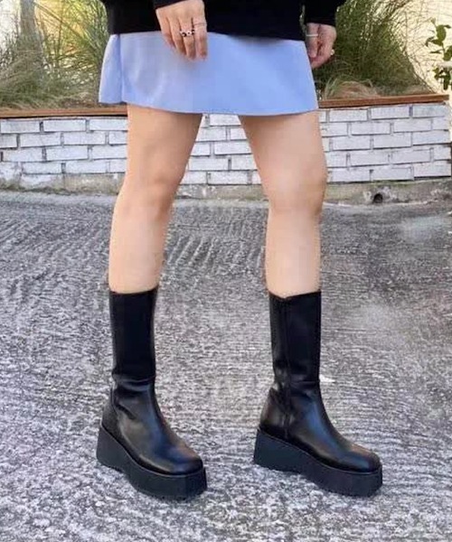 chuclla(チュクラ)の「【chuclla】【2021/AW】Platform-sole middle boots chs21a015(ブーツ・レディース・ブラック・40/38/37/36/39)」の6枚目の写真