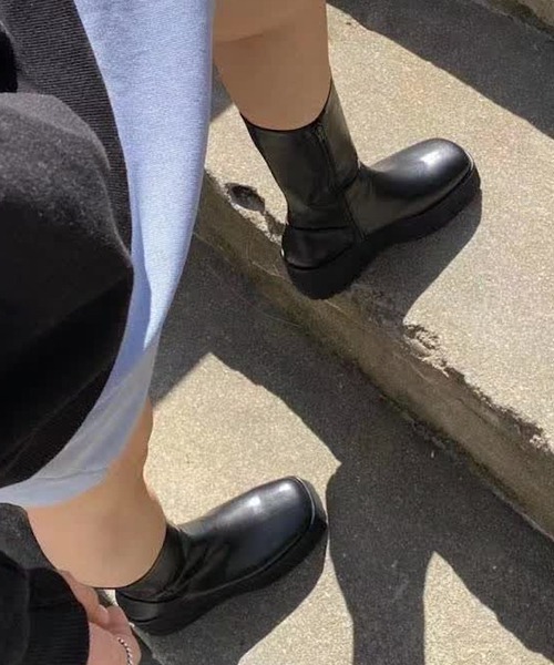 chuclla(チュクラ)の「【chuclla】【2021/AW】Platform-sole middle boots chs21a015(ブーツ・レディース・ブラック・40/38/37/36/39)」の8枚目の写真