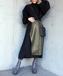 SPIRALGIRL | サイドプリーツアシメロングスカート(スカート)