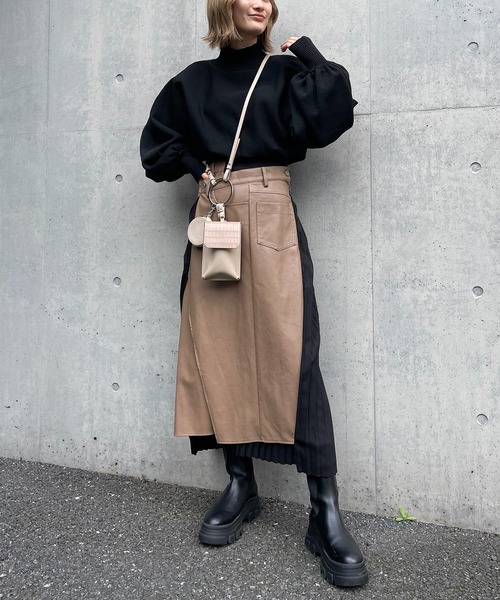 SPIRALGIRL(スパイラルガール)の「サイドプリーツアシメロングスカート(スカート・レディース・カーキ/モカ・SMALL/MEDIUM)」の10枚目の写真