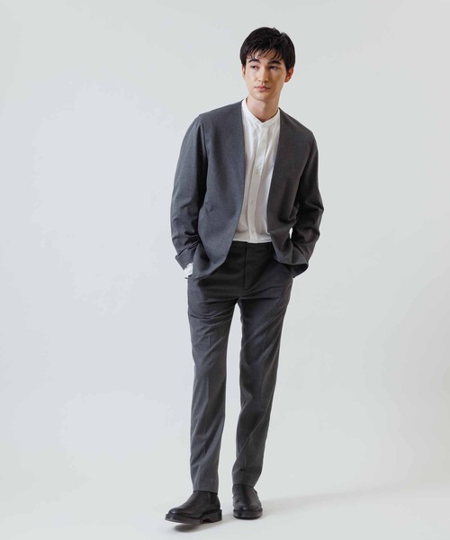 ADAM ET ROPE'（アダムエロペ）の「【Carreman】ルーム ジャケット/ストレッチ性/シーズンレス/セットアップ対応/UNISEX（ノーカラージャケット・メンズ・ブラック/グレー/イエロー系その他3・S/M/L）」の21枚目の写真