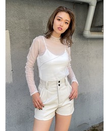 ENVYM | アウトシームシアーＴＯＰＳ(Tシャツ/カットソー)