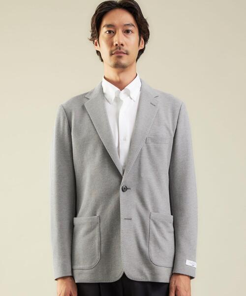 green label relaxing（グリーンレーベルリラクシング）の「OLT＜green label relaxing＞ ECO ハニカム ジャージ 2B NT 2PP- ジャケット（テーラードジャケット・メンズ・コバルトブルー/ライトグレー・S/M/L/XL）」の17枚目の写真