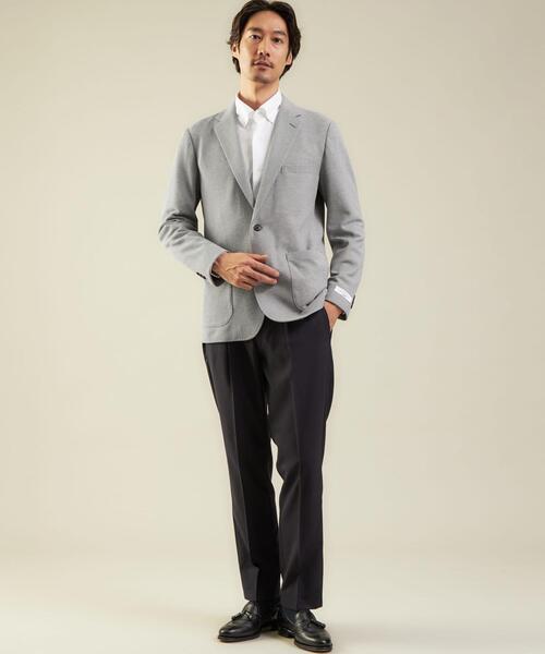 green label relaxing（グリーンレーベルリラクシング）の「OLT＜green label relaxing＞ ECO ハニカム ジャージ 2B NT 2PP- ジャケット（テーラードジャケット・メンズ・コバルトブルー/ライトグレー・S/M/L/XL）」の14枚目の写真