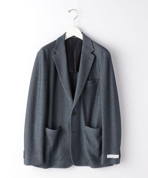green label relaxing（グリーンレーベルリラクシング）の「OLT＜green label relaxing＞ ECO ハニカム ジャージ 2B NT 2PP- ジャケット（テーラードジャケット・メンズ・コバルトブルー/ライトグレー・S/M/L/XL）」の13枚目の写真