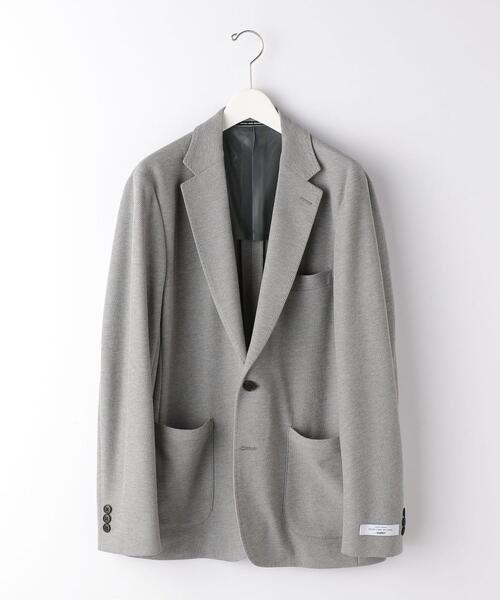 green label relaxing（グリーンレーベルリラクシング）の「OLT＜green label relaxing＞ ECO ハニカム ジャージ 2B NT 2PP- ジャケット（テーラードジャケット・メンズ・コバルトブルー/ライトグレー・S/M/L/XL）」の6枚目の写真